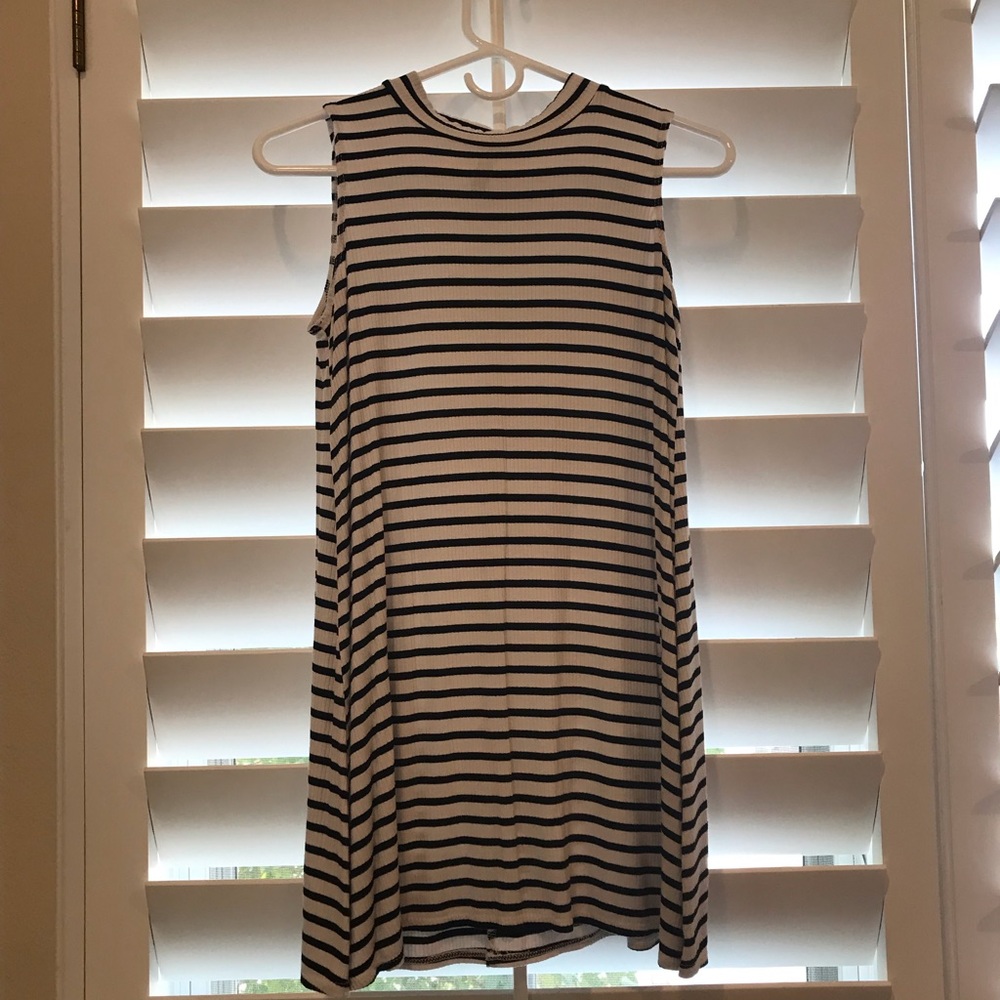 Tilly’s black and white stripped sundress